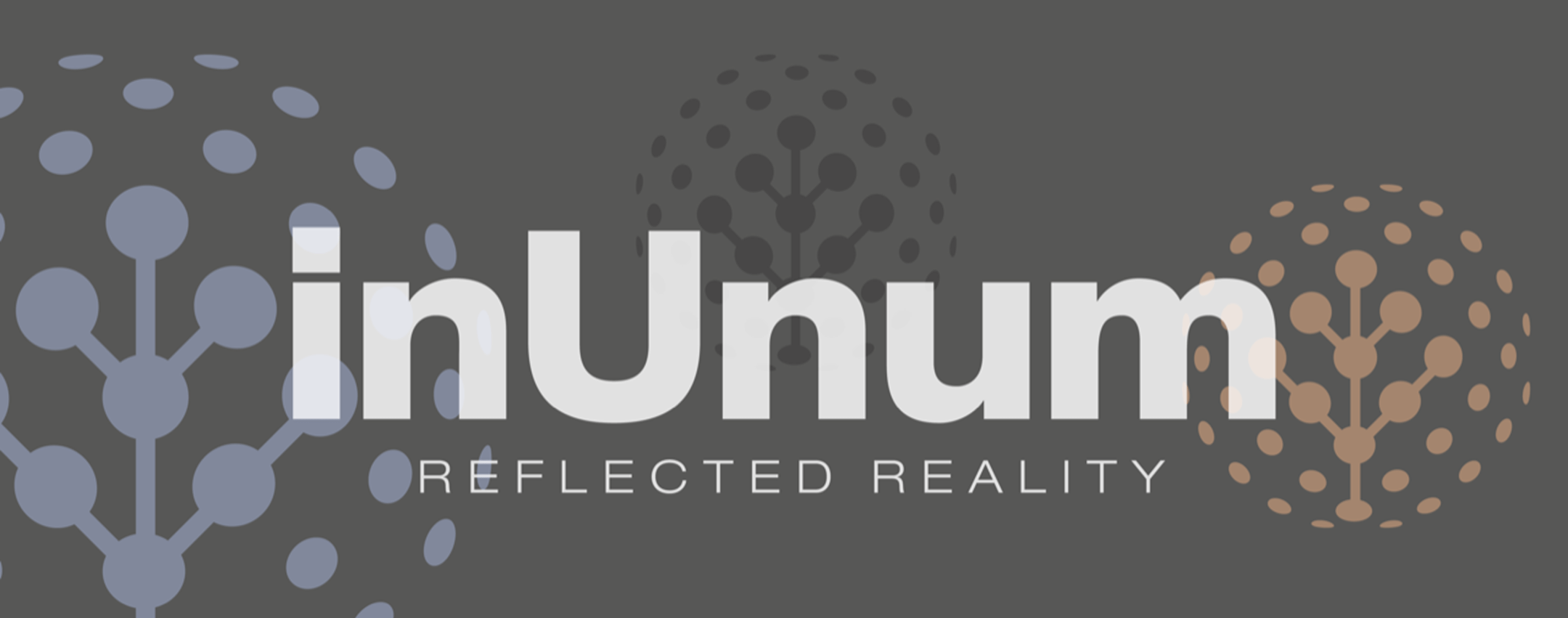 inUnum AG - Reflected Reality Logo auf Hintergrund grau mit farbigen Bällen